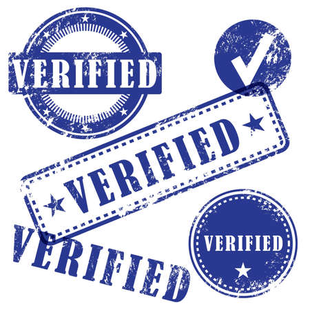Verified vector stamp setのイラスト素材