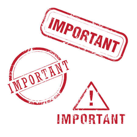 Important stamp setのイラスト素材