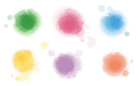 Set of Watercolor Spotsのイラスト素材