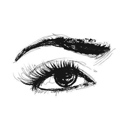 Eye vector pencil drawingのイラスト素材