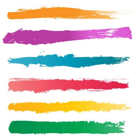 Colors Brush Strokes, Vector Illustrationのイラスト素材
