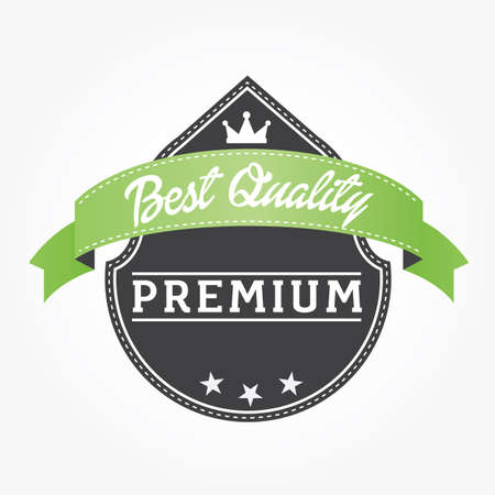 Premium quality label, vector illustrationのイラスト素材