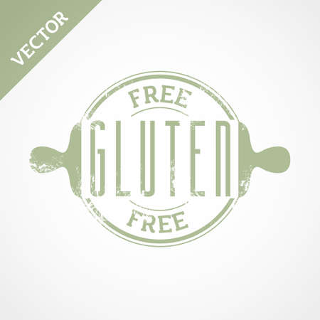 Gluten free - Vector stamp iconのイラスト素材