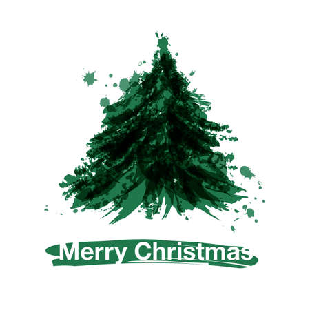 Painted Christmas Treeのイラスト素材