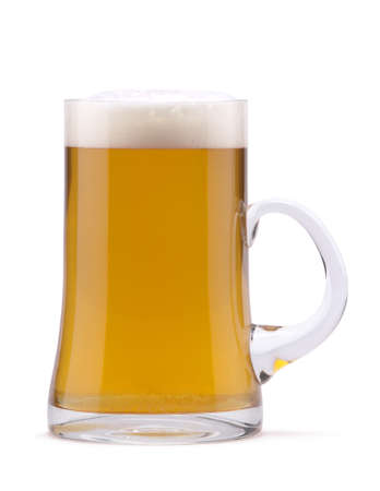 Light beer in mugの写真素材