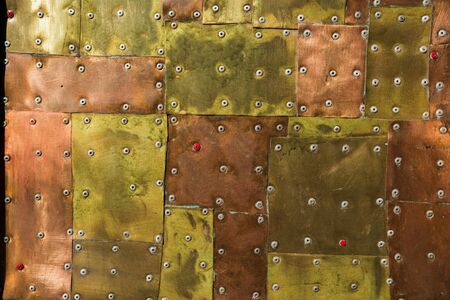 bronze metal texture with high details rivetの写真素材