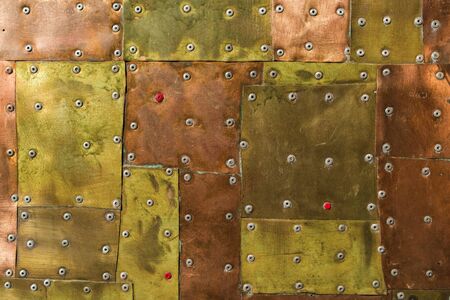 bronze metal texture with high details rivetの写真素材