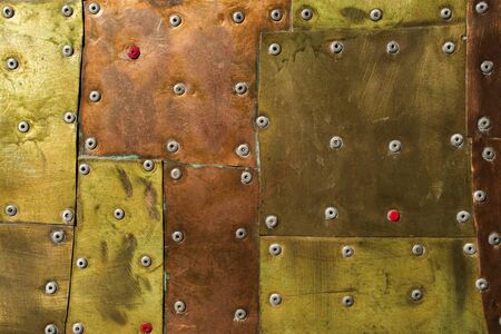 bronze metal texture with high details rivetの写真素材