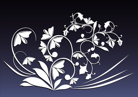 Abstract floral vector compositionのイラスト素材