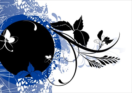 Abstract vector floral compositionのイラスト素材