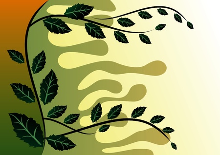 Abstract vector floral compositionの写真素材