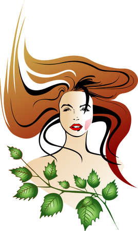 beautiful girl vectorの写真素材