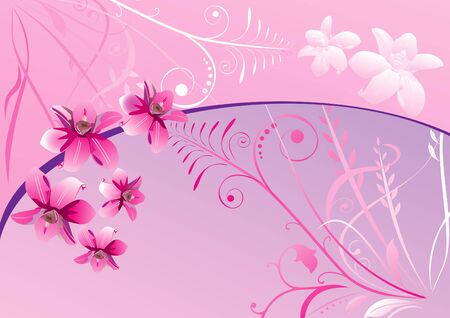 Abstract vector floral compositionのイラスト素材