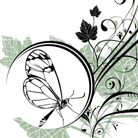 Abstract vector floral compositionのイラスト素材