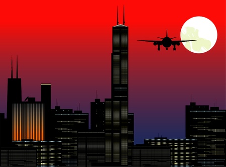 Abstract vector urban art - City landscapeのイラスト素材