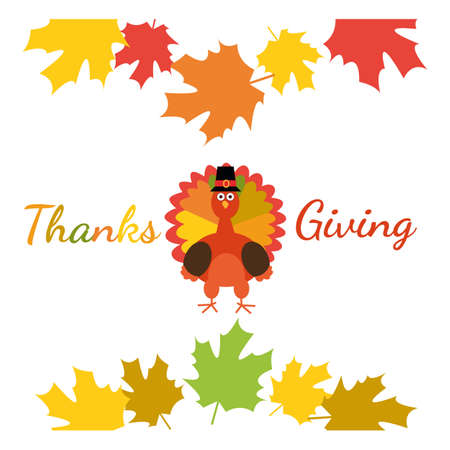Happy Thanksgiving illustration.のイラスト素材