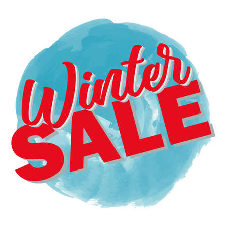 Winter sale 3D text illustration in winter.のイラスト素材