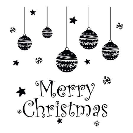 Christmas typographic label for Xmas and New Year holidays design. Lettering vector illustration decoration.のイラスト素材