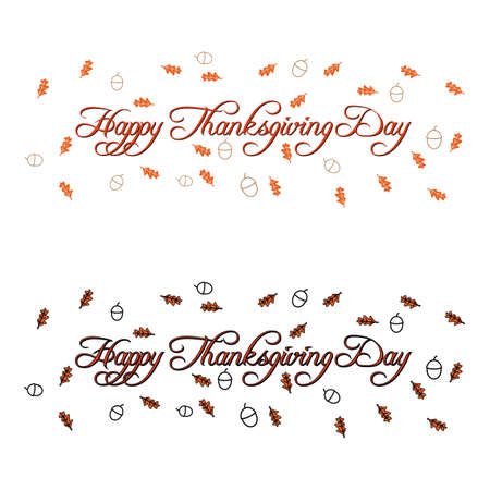 Happy Thanksgiving. Vector illustration. Greeting card Letering vector illustration Decorationのイラスト素材