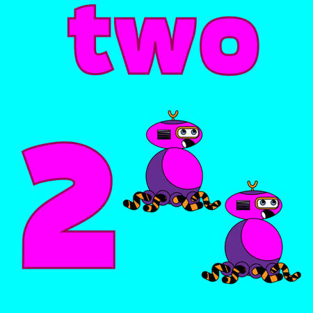 Card number. Mathematics Education Vector illustrationのイラスト素材