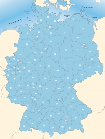 Map of Germany in blueのイラスト素材