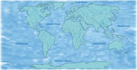 Map of world as an overview map in blueのイラスト素材