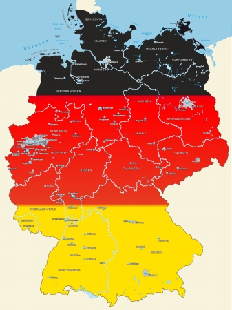 Map of Germany as an overview map  のイラスト素材