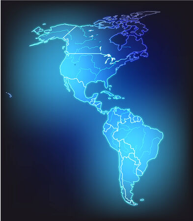 Map of America with borders with bright colorsのイラスト素材