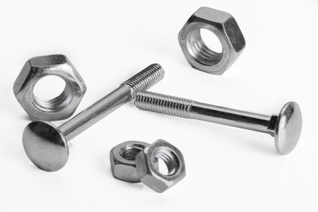 Set of nuts and boltsの写真素材