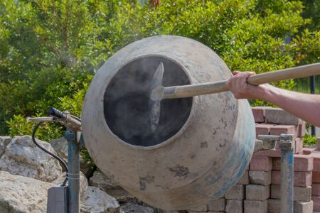 Mixing concreteの写真素材