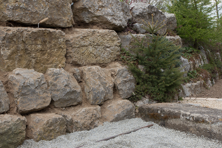 Stone wallの写真素材