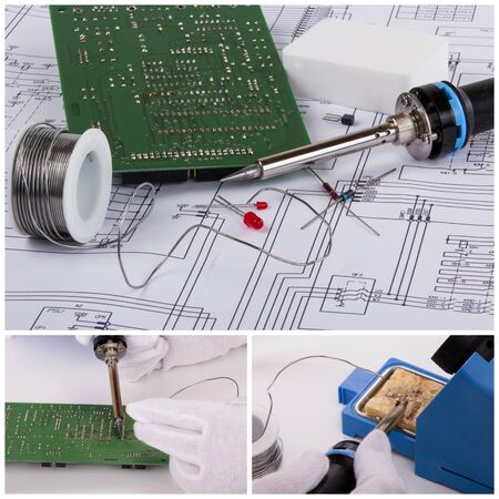collage Soldering accessoriesの写真素材