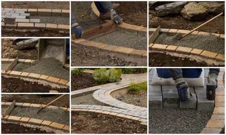 collage path constructionの写真素材