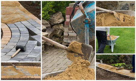 collage path constructionの写真素材