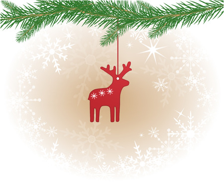 Christmas background with reindeerのイラスト素材