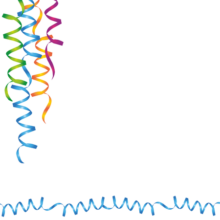 Background with colored streamersのイラスト素材