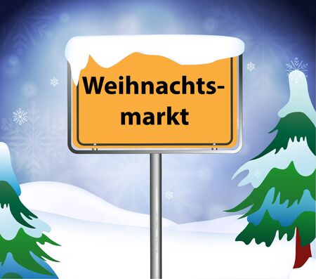 Christmas Market place name signのイラスト素材
