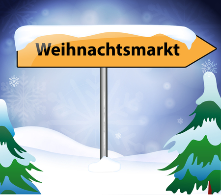 Christmas Market place name signのイラスト素材