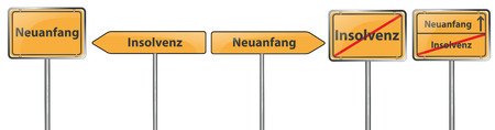 Signs New beginning - Insolvencyのイラスト素材