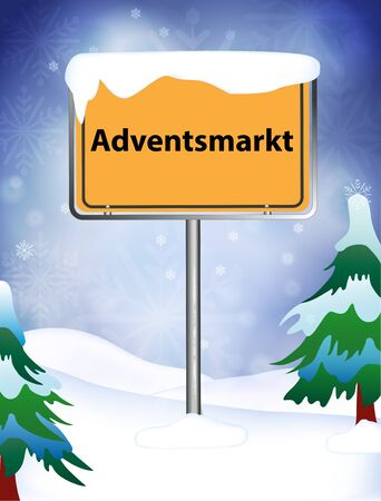 Advent market place name signのイラスト素材