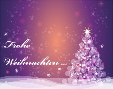 Christmas greeting card with Christmas treeの写真素材