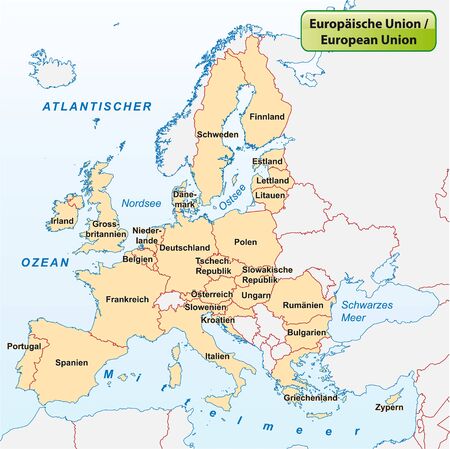 Map of the European Unionの写真素材