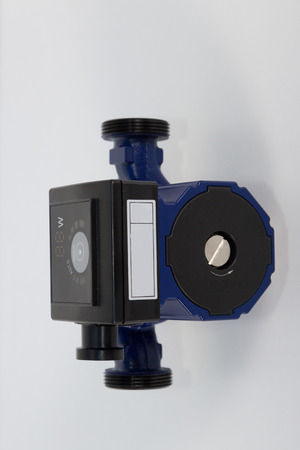 Cropped Heat Pump isolated on whiteの写真素材