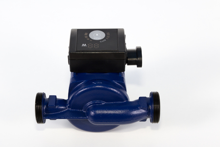 Cropped Heat Pump isolated on whiteの写真素材