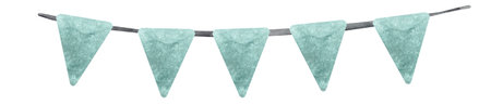 Water color holiday flags and garlands setの写真素材