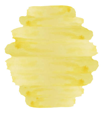 Abstract watercolor yellow background in the form of a beehive with texture of stain, spray, splash and spot, fashion elementsの写真素材