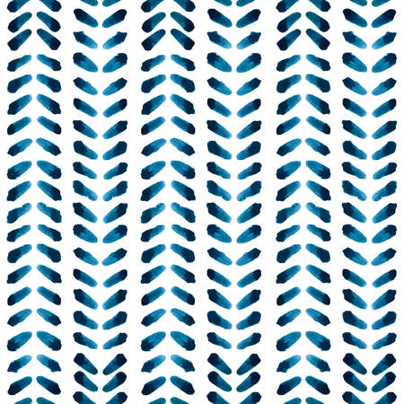 Watercolor seamless abstract geometric pattern with ornament on white backgroundの写真素材
