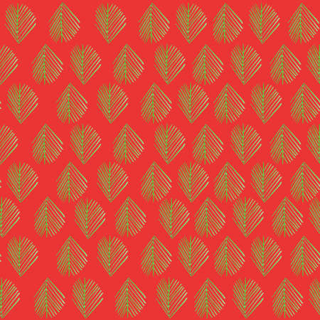 Watercolor green christmas seamless pattern with abstract geometric trees. Happy New and Merry Christmas texture.の写真素材