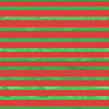 Watercolor christmas seamless pattern with abstract green strip on red. Happy New and Merry Christmas texture.の写真素材