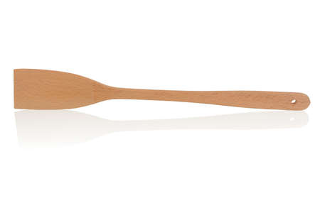 Wooden Spoon Isolated on white backgroundの写真素材
